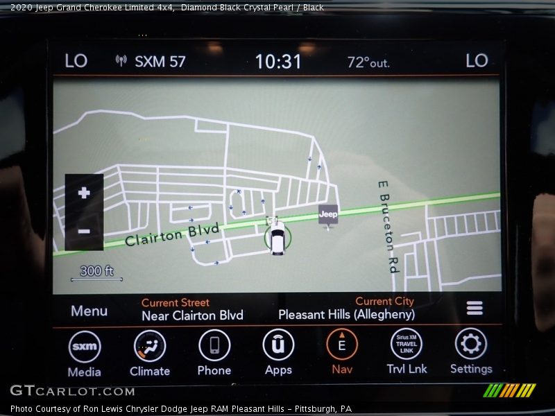 Navigation of 2020 Grand Cherokee Limited 4x4