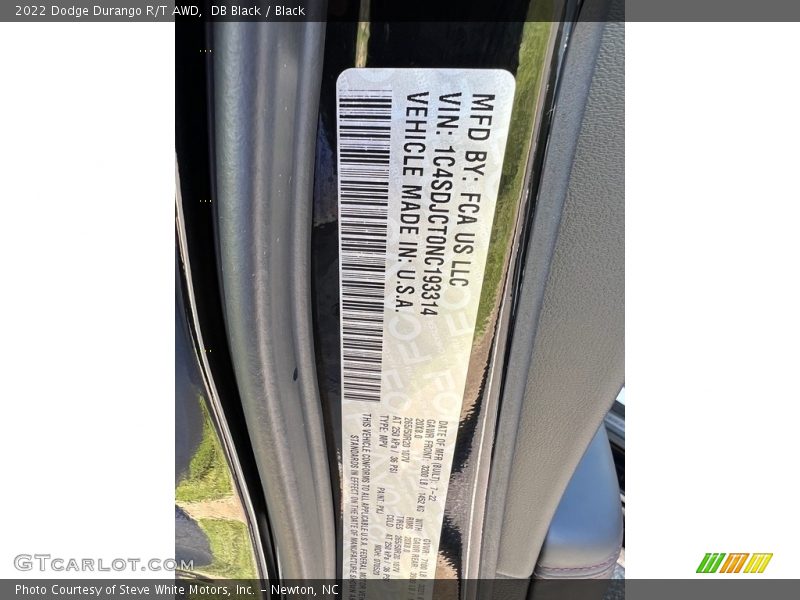 DB Black / Black 2022 Dodge Durango R/T AWD