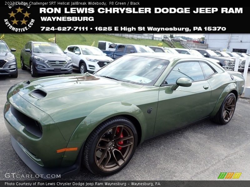 F8 Green / Black 2023 Dodge Challenger SRT Hellcat JailBreak Widebody