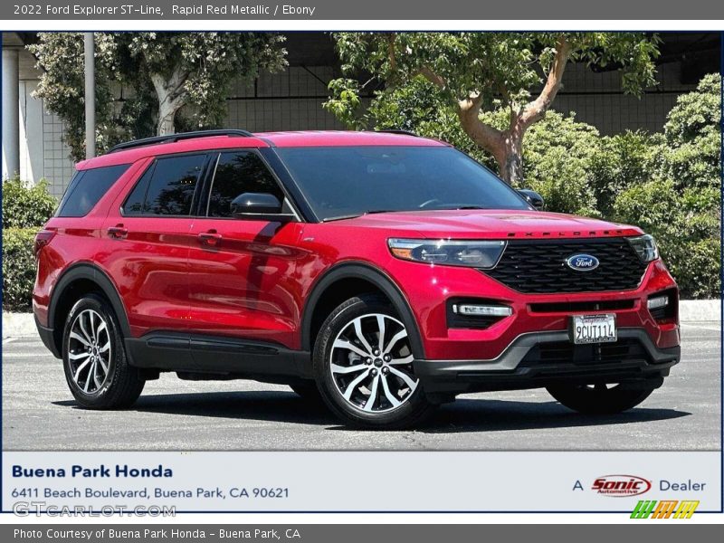 Rapid Red Metallic / Ebony 2022 Ford Explorer ST-Line