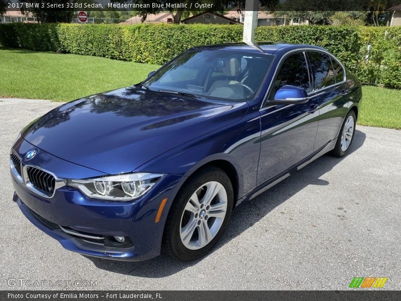 Mediterranean Blue Metallic / Oyster 2017 BMW 3 Series 328d Sedan