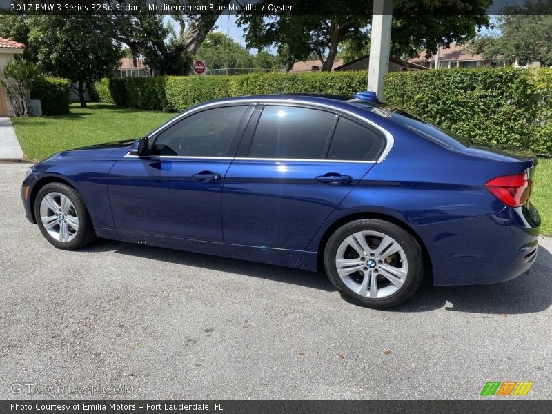 Mediterranean Blue Metallic / Oyster 2017 BMW 3 Series 328d Sedan