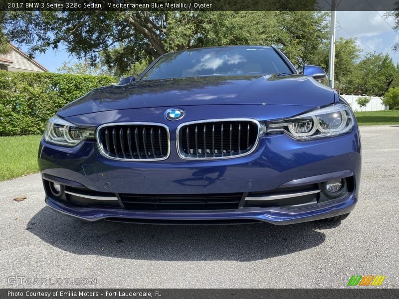 Mediterranean Blue Metallic / Oyster 2017 BMW 3 Series 328d Sedan