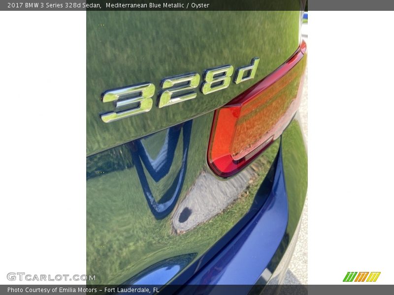 Mediterranean Blue Metallic / Oyster 2017 BMW 3 Series 328d Sedan