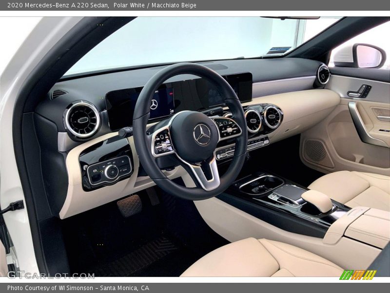 Polar White / Macchiato Beige 2020 Mercedes-Benz A 220 Sedan