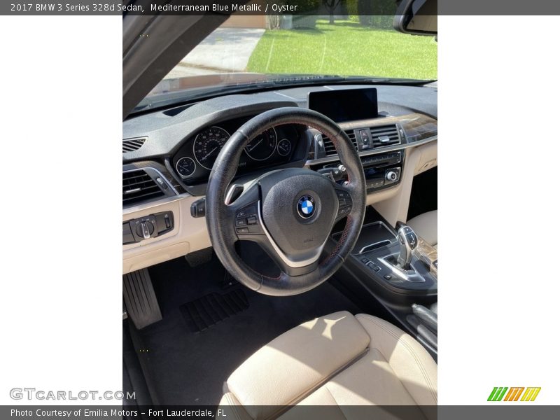 Mediterranean Blue Metallic / Oyster 2017 BMW 3 Series 328d Sedan