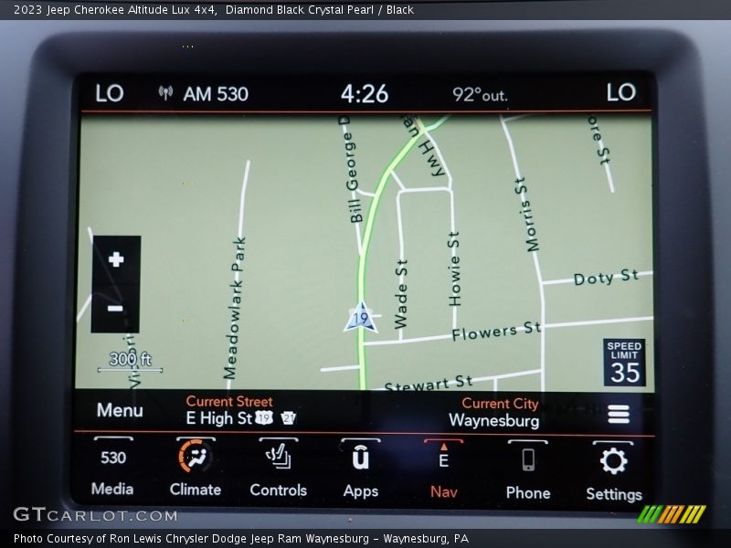 Diamond Black Crystal Pearl / Black 2023 Jeep Cherokee Altitude Lux 4x4