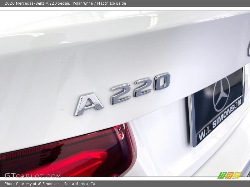 Polar White / Macchiato Beige 2020 Mercedes-Benz A 220 Sedan