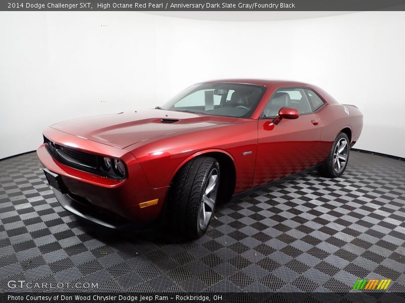 High Octane Red Pearl / Anniversary Dark Slate Gray/Foundry Black 2014 Dodge Challenger SXT