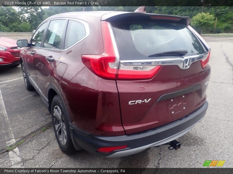 Basque Red Pearl II / Gray 2018 Honda CR-V LX AWD
