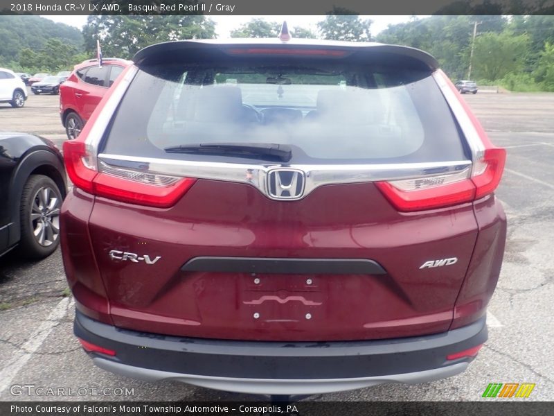 Basque Red Pearl II / Gray 2018 Honda CR-V LX AWD