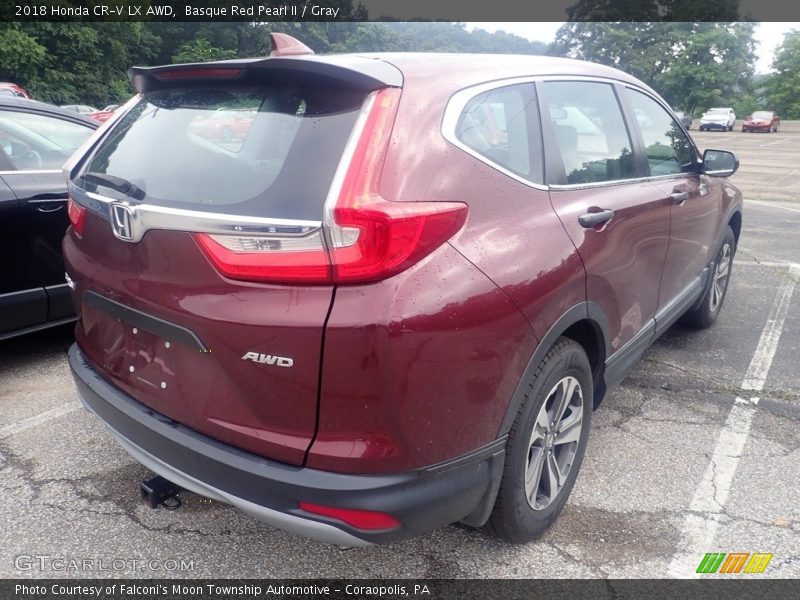 Basque Red Pearl II / Gray 2018 Honda CR-V LX AWD