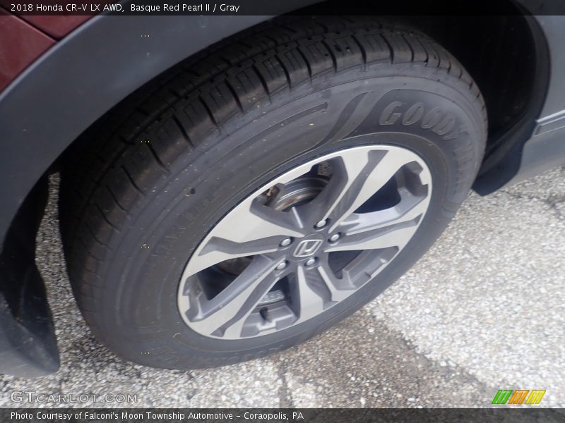 Basque Red Pearl II / Gray 2018 Honda CR-V LX AWD
