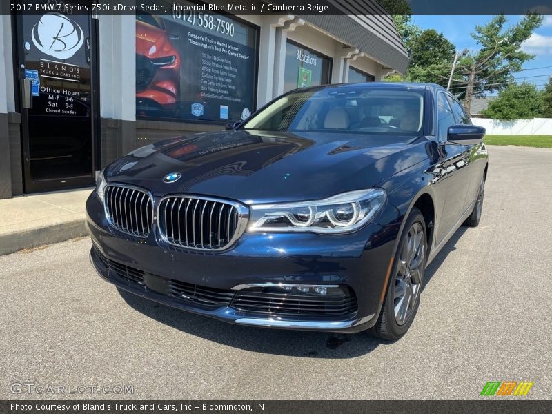 Imperial Blue Metallic / Canberra Beige 2017 BMW 7 Series 750i xDrive Sedan