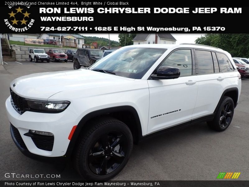 Bright White / Global Black 2023 Jeep Grand Cherokee Limited 4x4