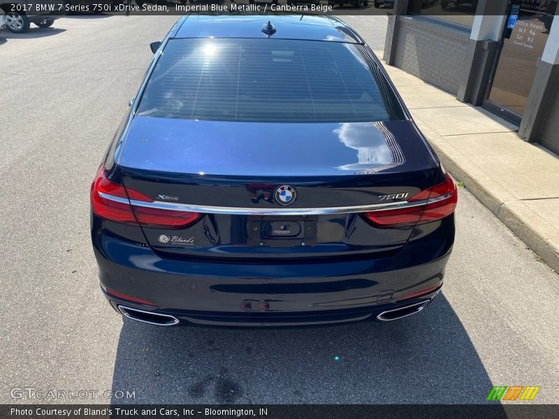 Imperial Blue Metallic / Canberra Beige 2017 BMW 7 Series 750i xDrive Sedan