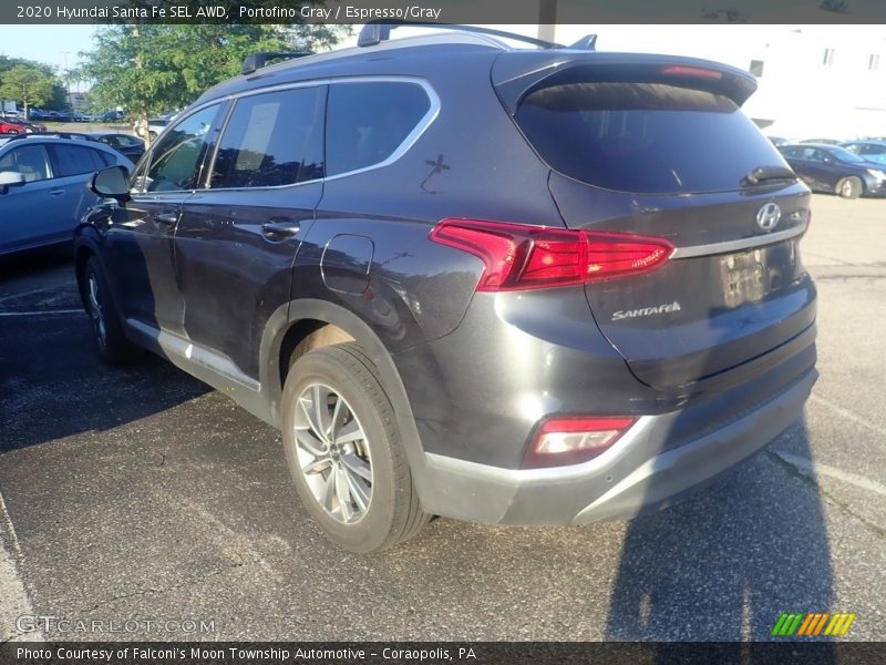 Portofino Gray / Espresso/Gray 2020 Hyundai Santa Fe SEL AWD