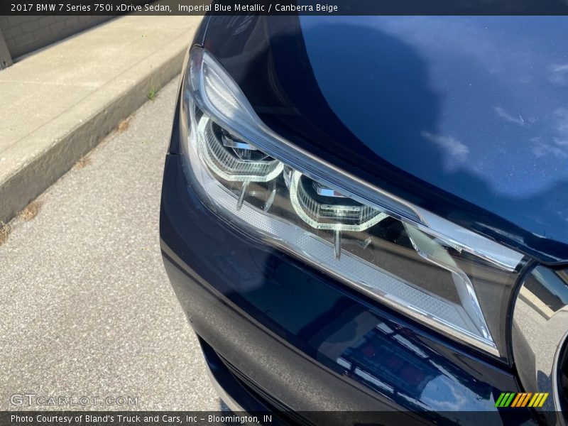 Imperial Blue Metallic / Canberra Beige 2017 BMW 7 Series 750i xDrive Sedan