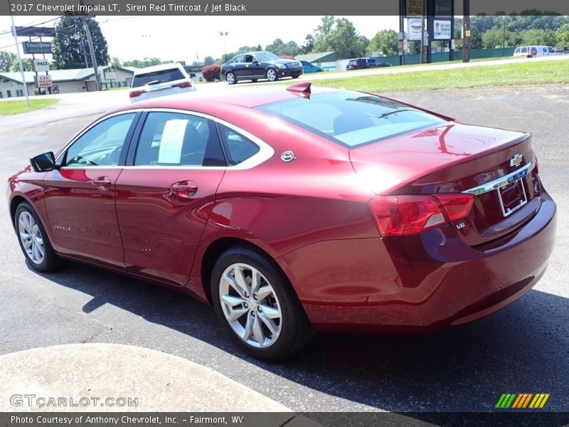 Siren Red Tintcoat / Jet Black 2017 Chevrolet Impala LT