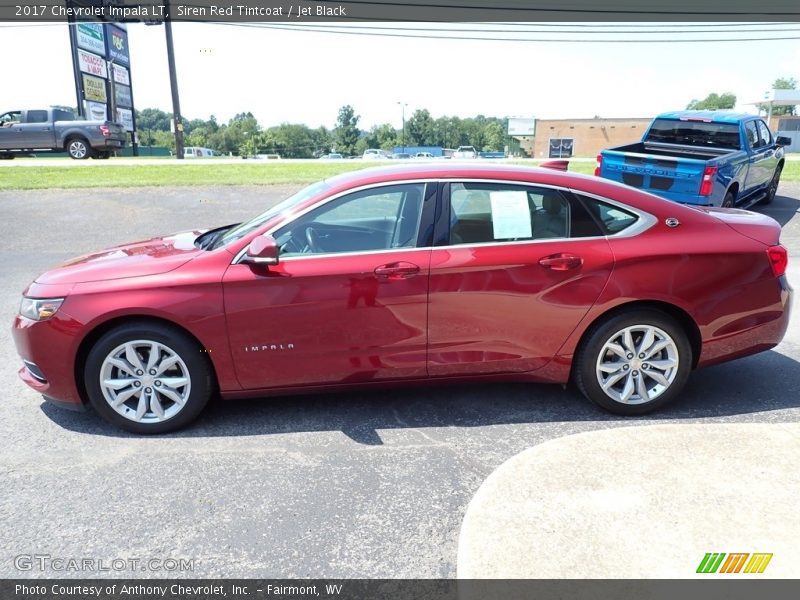 Siren Red Tintcoat / Jet Black 2017 Chevrolet Impala LT