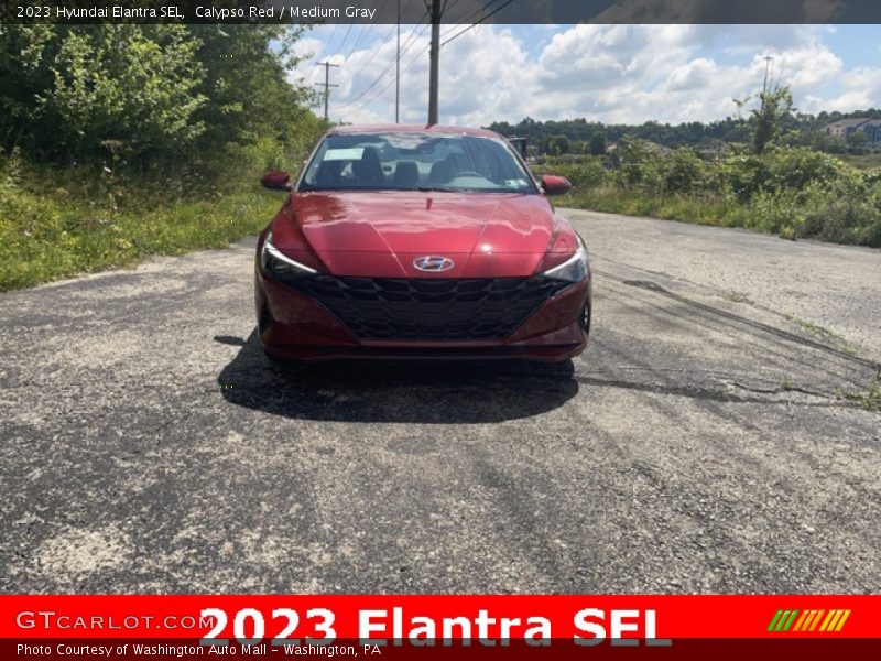 Calypso Red / Medium Gray 2023 Hyundai Elantra SEL