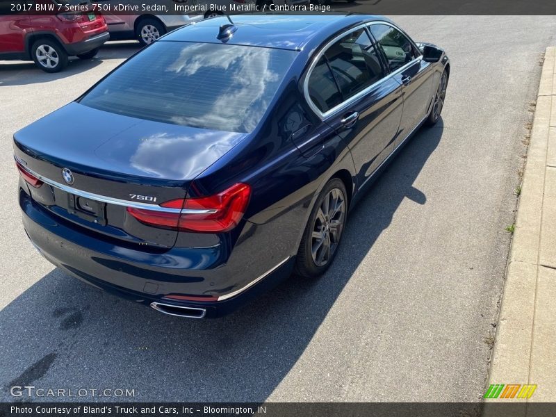 Imperial Blue Metallic / Canberra Beige 2017 BMW 7 Series 750i xDrive Sedan