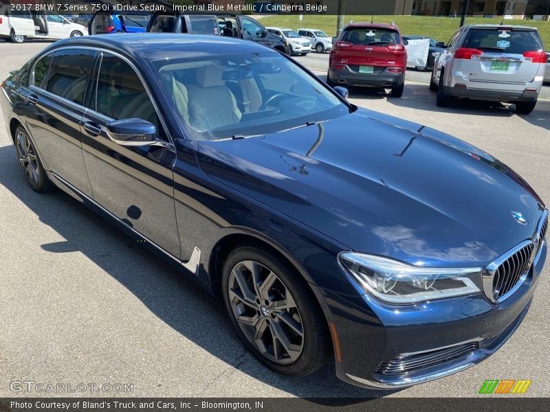 Imperial Blue Metallic / Canberra Beige 2017 BMW 7 Series 750i xDrive Sedan