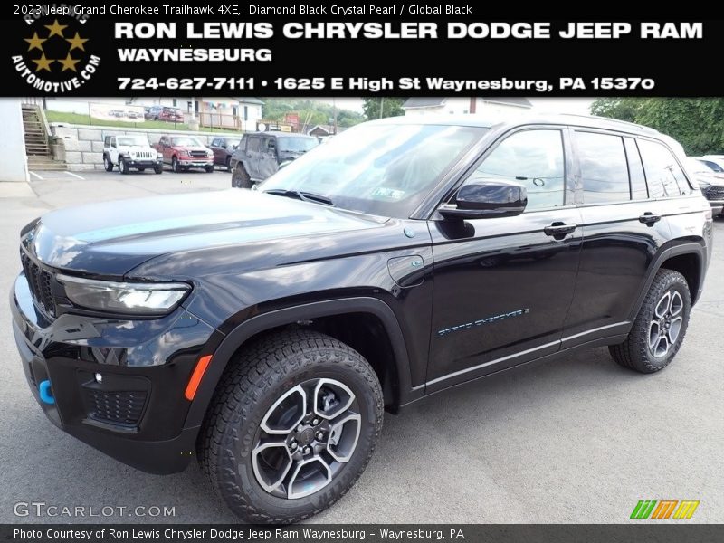 Diamond Black Crystal Pearl / Global Black 2023 Jeep Grand Cherokee Trailhawk 4XE