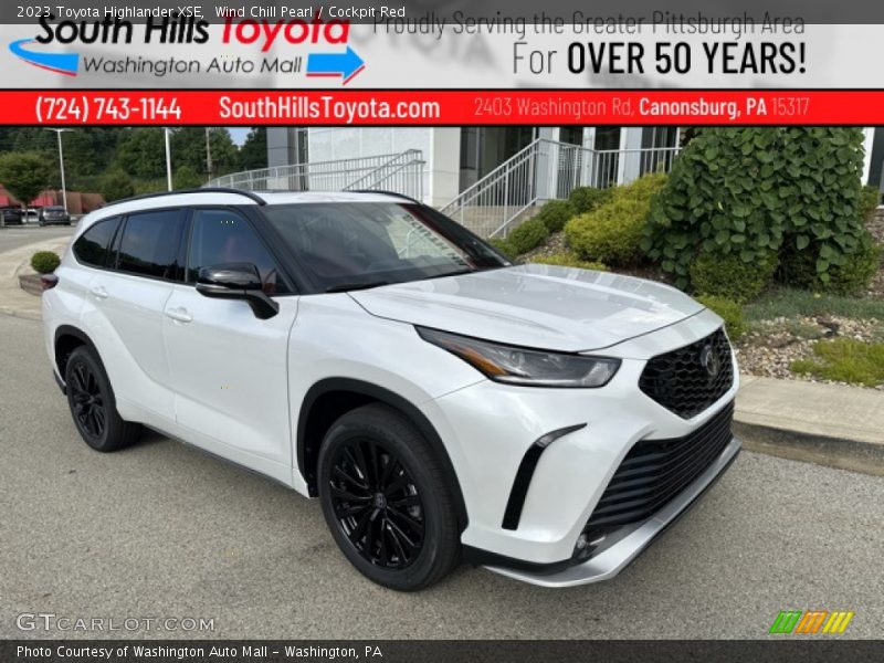 Wind Chill Pearl / Cockpit Red 2023 Toyota Highlander XSE