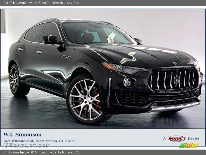 Nero (Black) / Red 2017 Maserati Levante S AWD