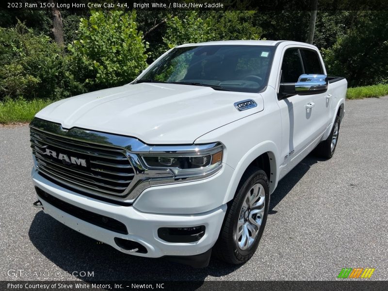 Bright White / Black/New Saddle 2023 Ram 1500 Long Horn Crew Cab 4x4