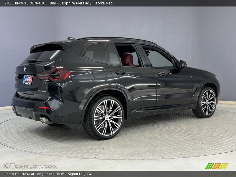Black Sapphire Metallic / Tacora Red 2023 BMW X3 sDrive30i