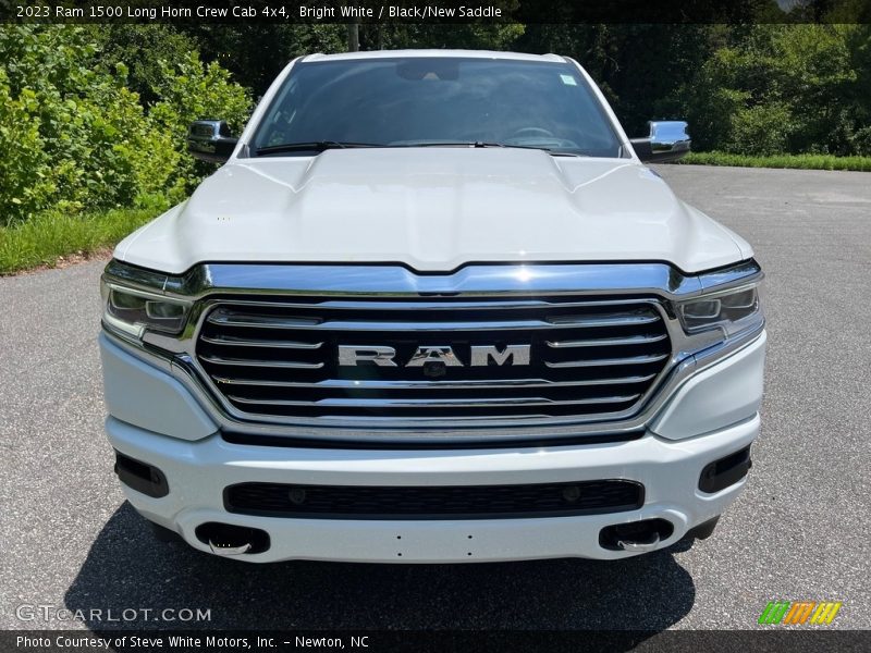 Bright White / Black/New Saddle 2023 Ram 1500 Long Horn Crew Cab 4x4