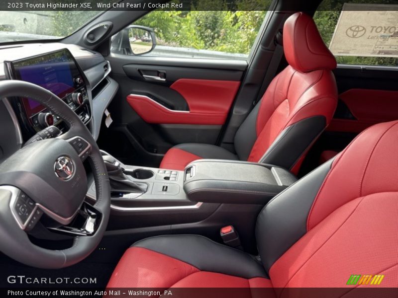  2023 Highlander XSE Cockpit Red Interior