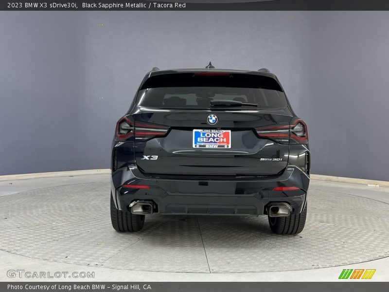 Black Sapphire Metallic / Tacora Red 2023 BMW X3 sDrive30i
