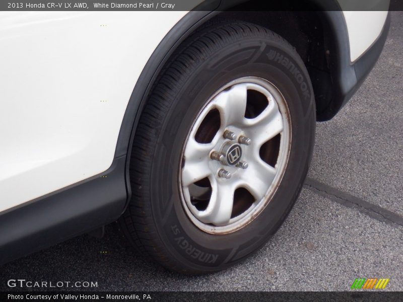 White Diamond Pearl / Gray 2013 Honda CR-V LX AWD