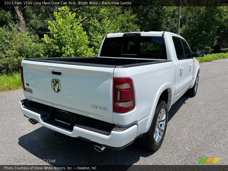 Bright White / Black/New Saddle 2023 Ram 1500 Long Horn Crew Cab 4x4