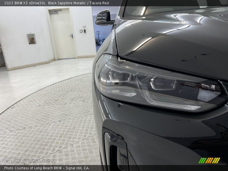 Black Sapphire Metallic / Tacora Red 2023 BMW X3 sDrive30i