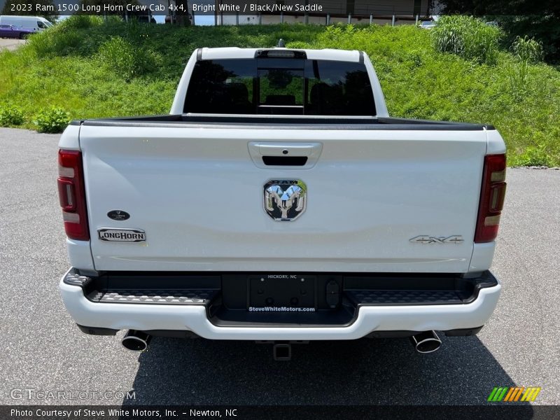 Bright White / Black/New Saddle 2023 Ram 1500 Long Horn Crew Cab 4x4
