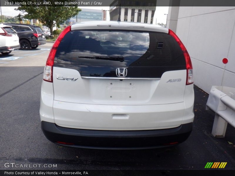 White Diamond Pearl / Gray 2013 Honda CR-V LX AWD