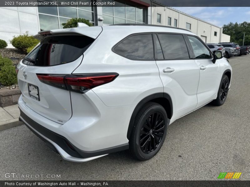 Wind Chill Pearl / Cockpit Red 2023 Toyota Highlander XSE