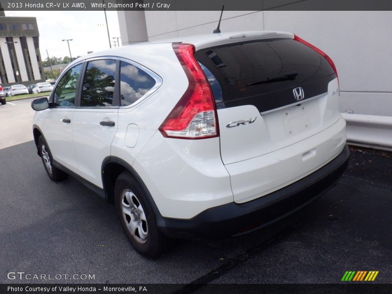 White Diamond Pearl / Gray 2013 Honda CR-V LX AWD