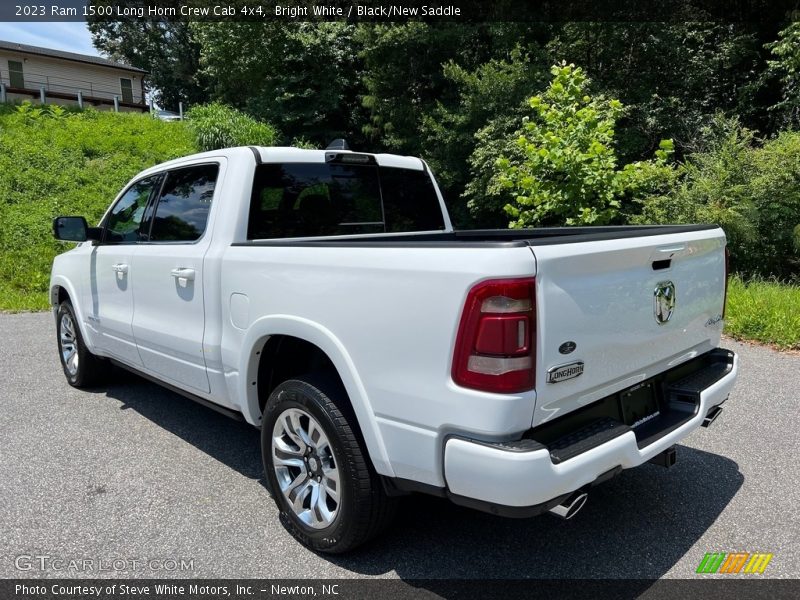Bright White / Black/New Saddle 2023 Ram 1500 Long Horn Crew Cab 4x4