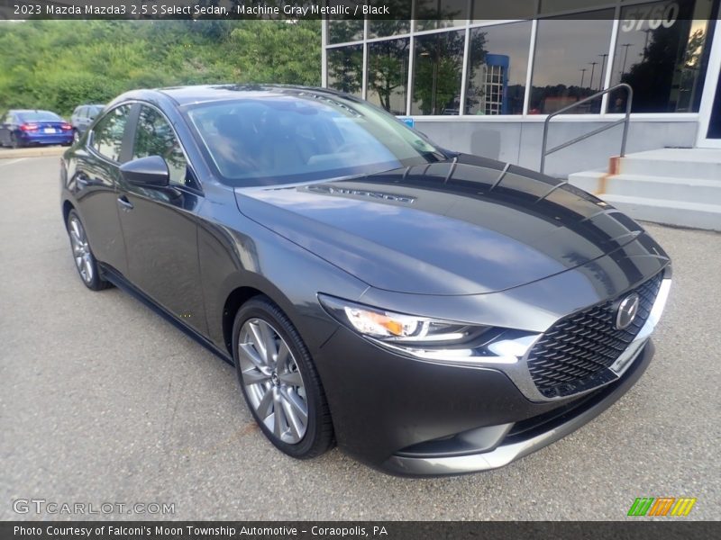 Machine Gray Metallic / Black 2023 Mazda Mazda3 2.5 S Select Sedan