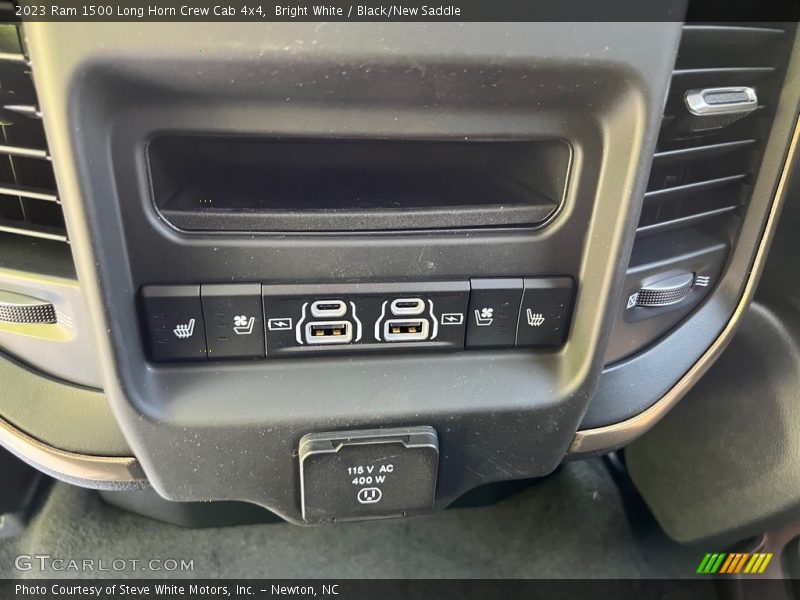 Bright White / Black/New Saddle 2023 Ram 1500 Long Horn Crew Cab 4x4