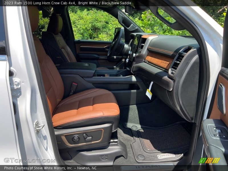 Bright White / Black/New Saddle 2023 Ram 1500 Long Horn Crew Cab 4x4