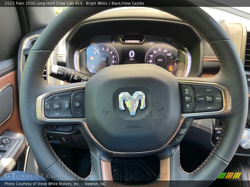  2023 1500 Long Horn Crew Cab 4x4 Steering Wheel