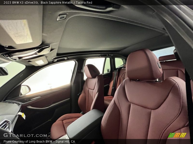 Black Sapphire Metallic / Tacora Red 2023 BMW X3 sDrive30i