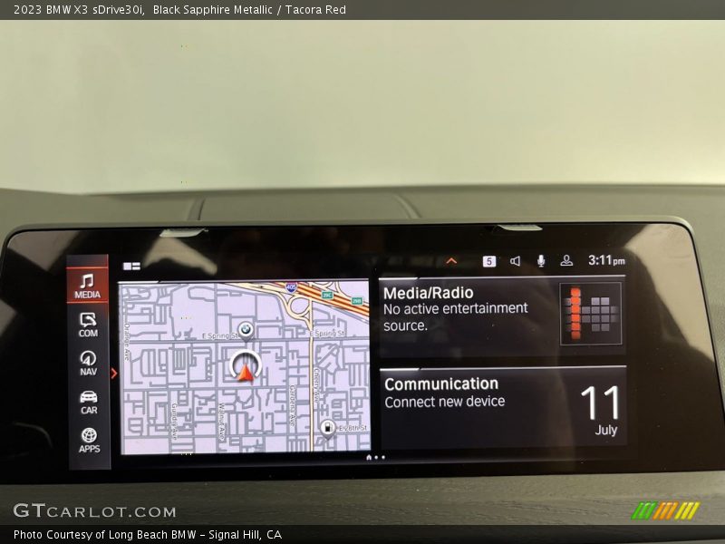 Black Sapphire Metallic / Tacora Red 2023 BMW X3 sDrive30i