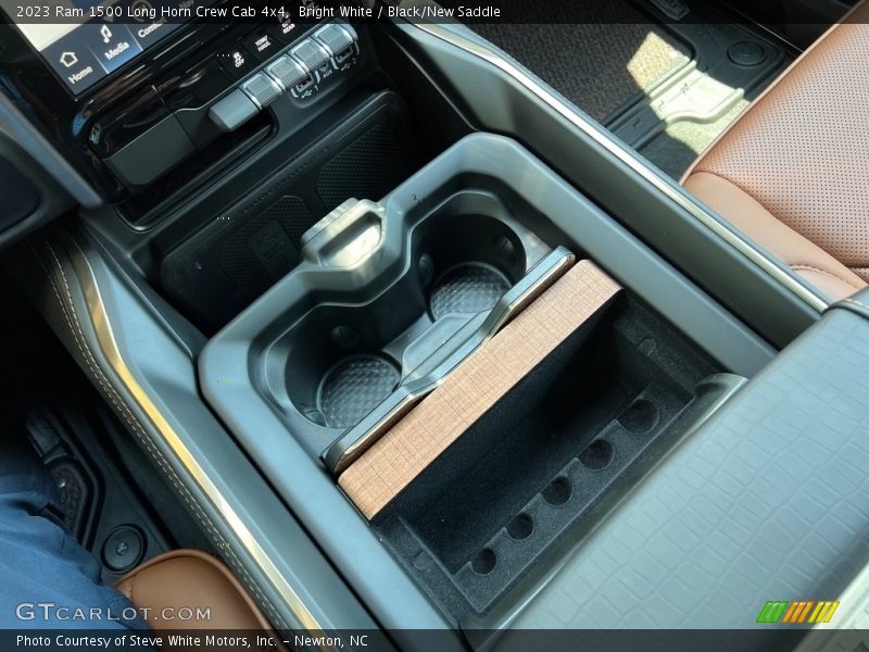 Bright White / Black/New Saddle 2023 Ram 1500 Long Horn Crew Cab 4x4